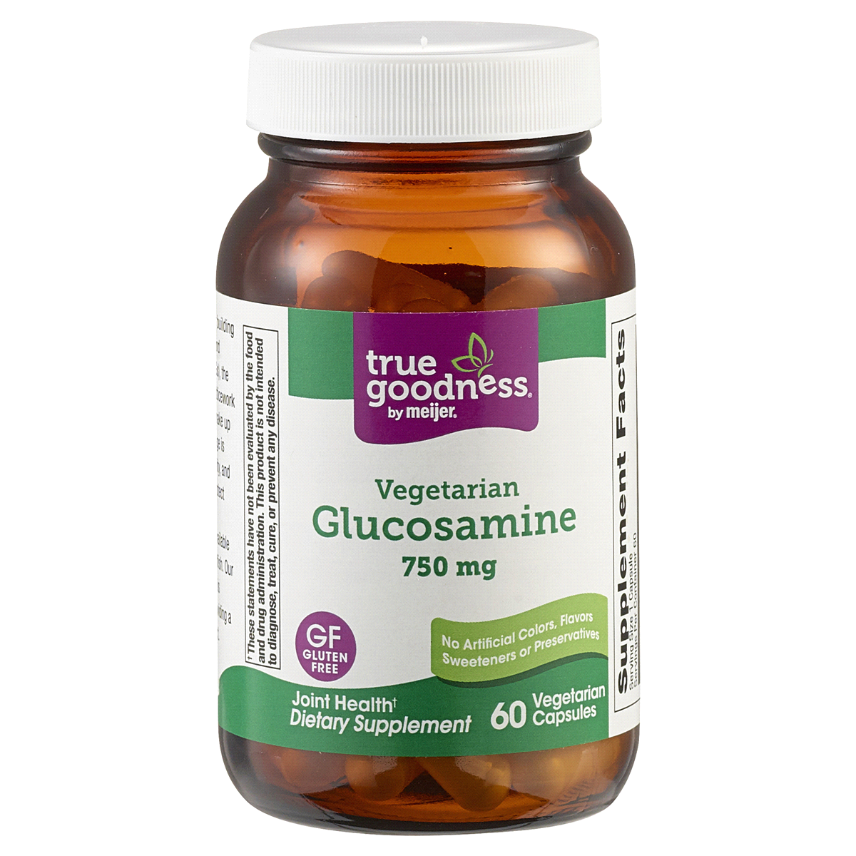 slide 1 of 1, True Goodness Vegetarian Glucosamine, 60 ct; 750 mg