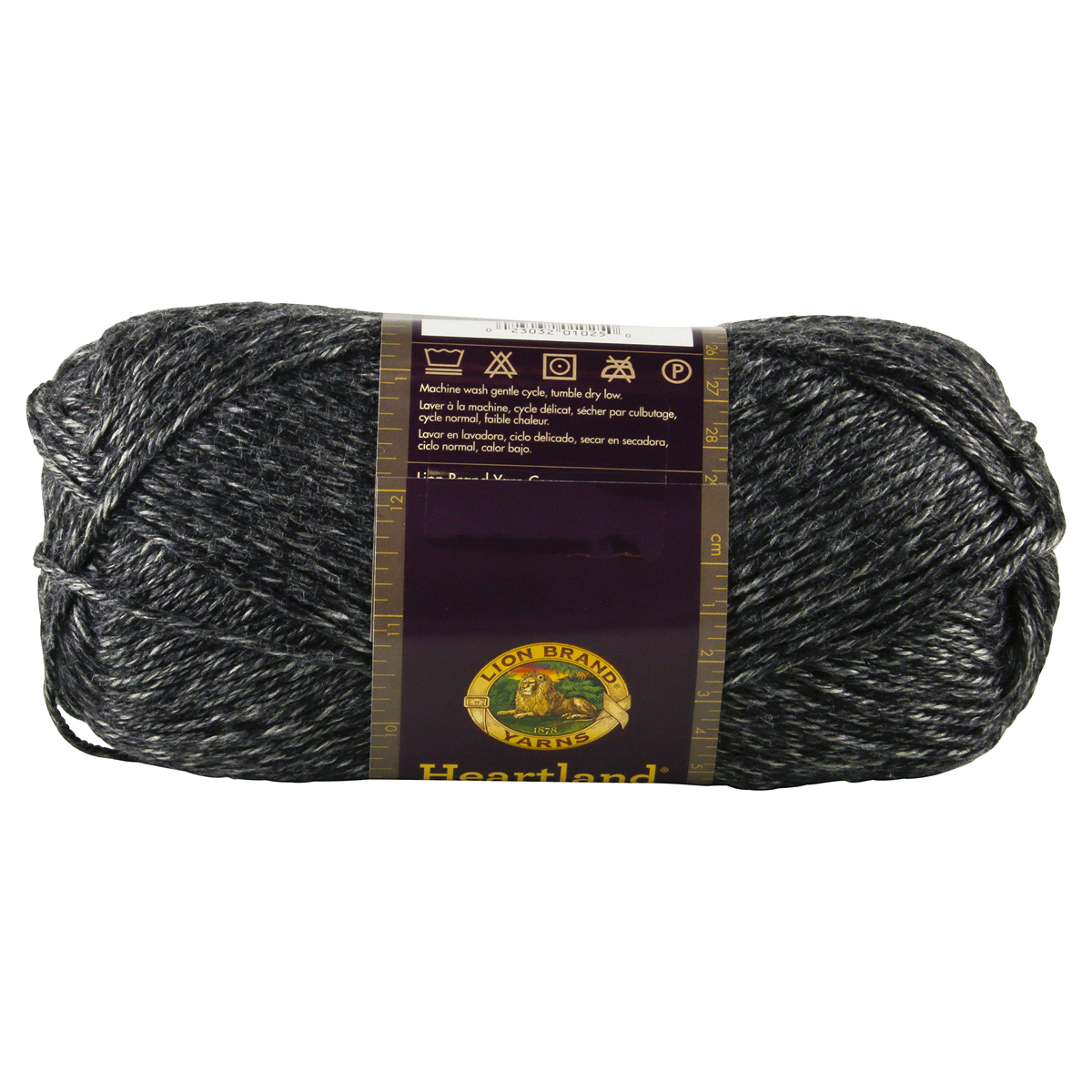 slide 2 of 4, Lion Brand Heartland Yarn - Great Smoky Mountains - Medium Gray Charcoal Gray, 5 oz