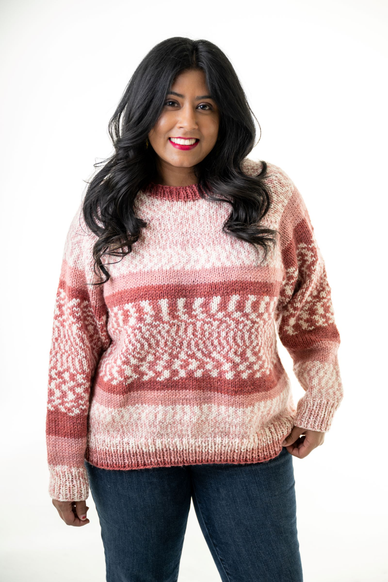 slide 4 of 8, Lion Brand Yarn Wool Ease Fair Isle Sage/Pink Salt, 1 ct