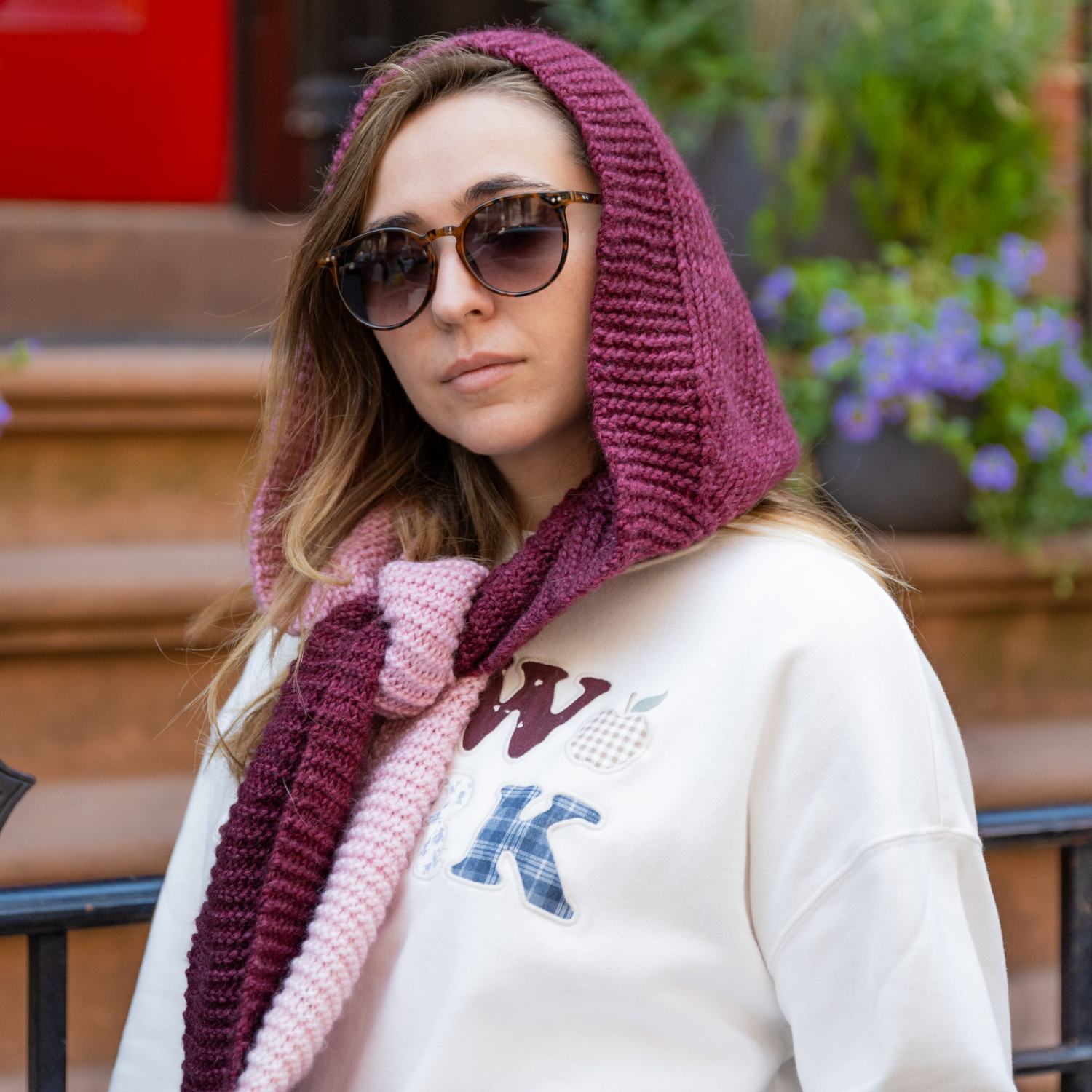 slide 3 of 6, Lion Brand Mandala Gradient Yarn Purple, 5.3oz, 295 yds, 1-CT, 5.3 oz