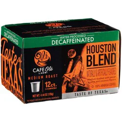 H-E-B Cafe Ole Houston Blend Medium Roast Decaf Single Serve Coffee Cups - 12 ct