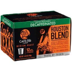 H-E-B Cafe Ole Houston Blend Medium Roast Decaf Single Serve Coffee Cups - 12 ct