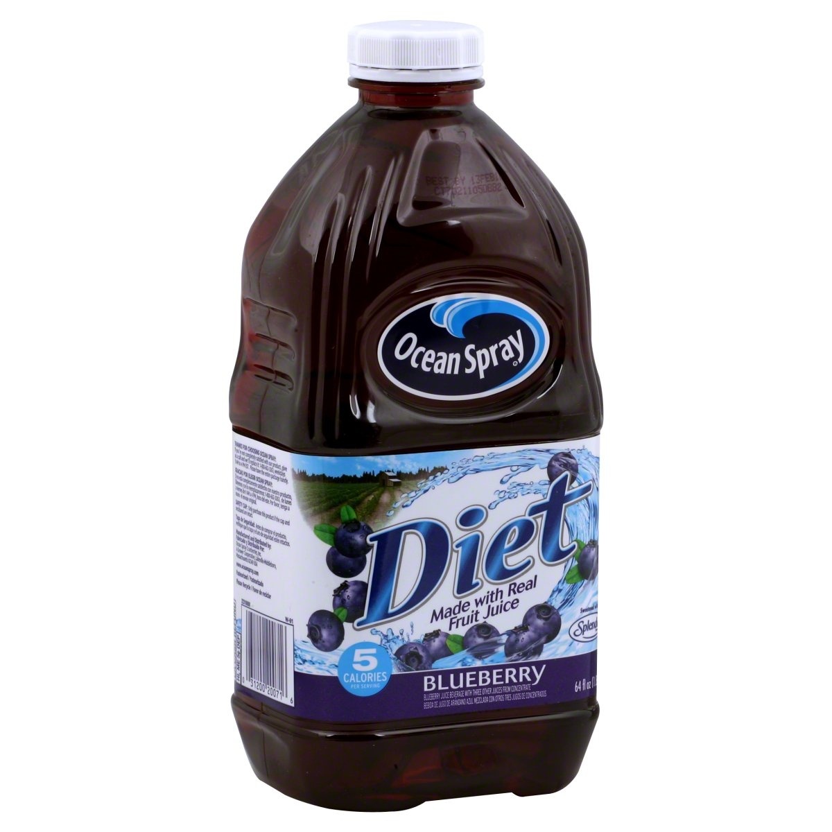 slide 1 of 1, Ocean Spray Diet Blueberry Juice, 64 fl oz