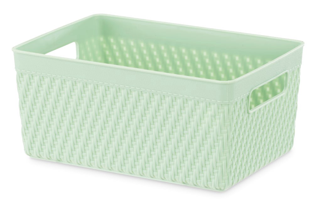 slide 1 of 2, Whitmor Resin Small Shelf Tote - Green, 1 ct