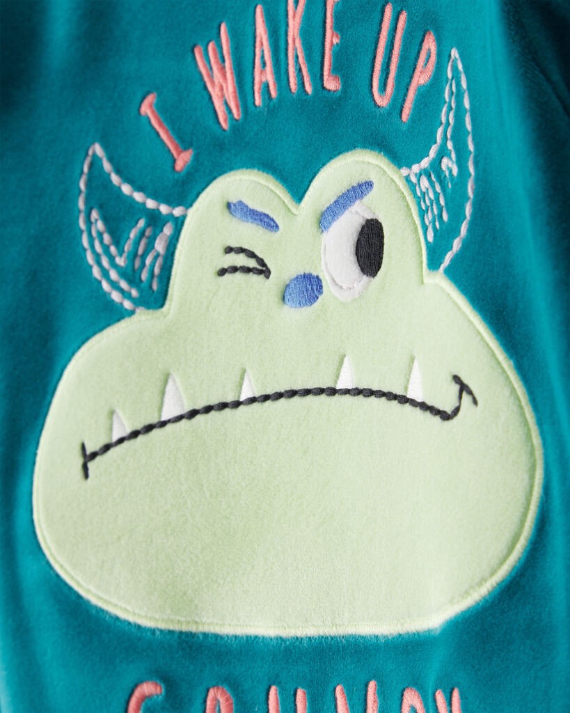slide 2 of 3, Carter's Carters Toddler Boy Monster DreamPlush Snug Fit 2-Piece Pajamas - Teal Teal 3T, 2 pc