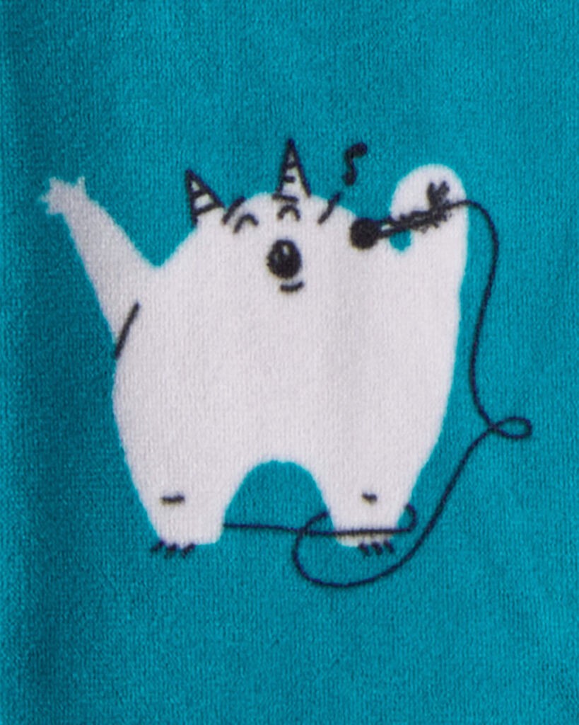 slide 3 of 3, Carter's Carters Toddler Boy Monster DreamPlush Snug Fit 2-Piece Pajamas - Teal Teal 3T, 2 pc