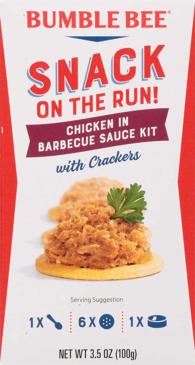 slide 6 of 9, Bumble Bee Snack on the Run! Chicken in Barbecue Sauce with Crackers Kit 3.5 oz. Box, 