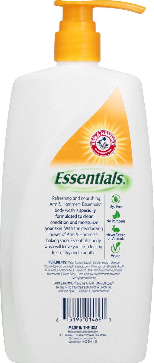 slide 5 of 9, Arm & Hammer Essentials Body Wash Simply Fresh, 1 ct