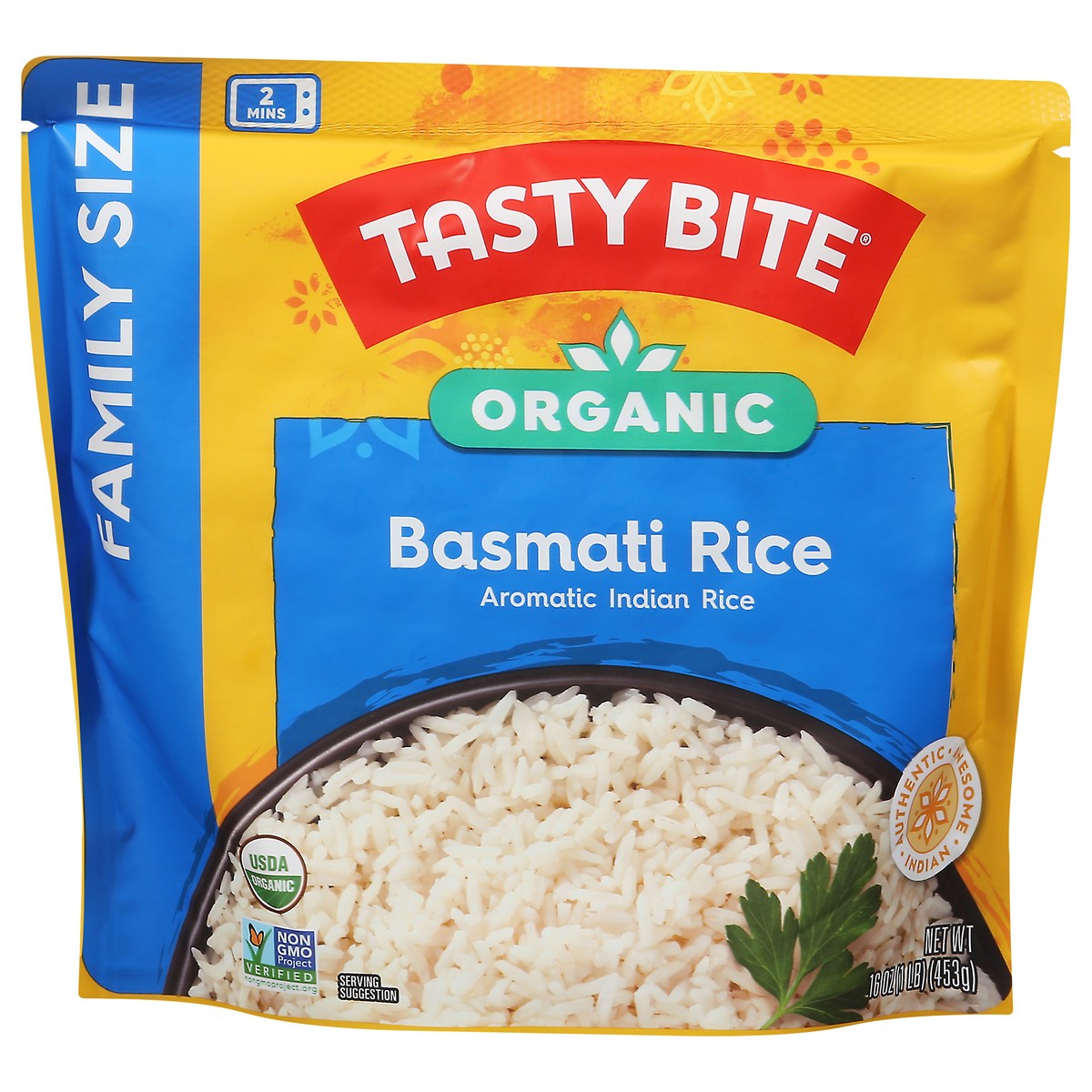 slide 12 of 13, Tasty Bite Organic Basmati Rice Family Size 16 oz, 16 oz