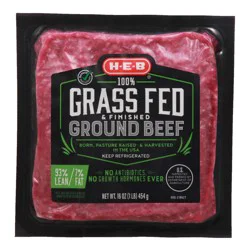 H-E-B Grass Fed & Finished Ground Beef, 93% Lean