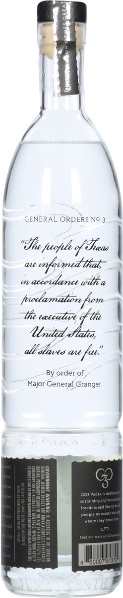 slide 8 of 11, GO3 Ultra-Premium Vodka 750 ml, 750 ml