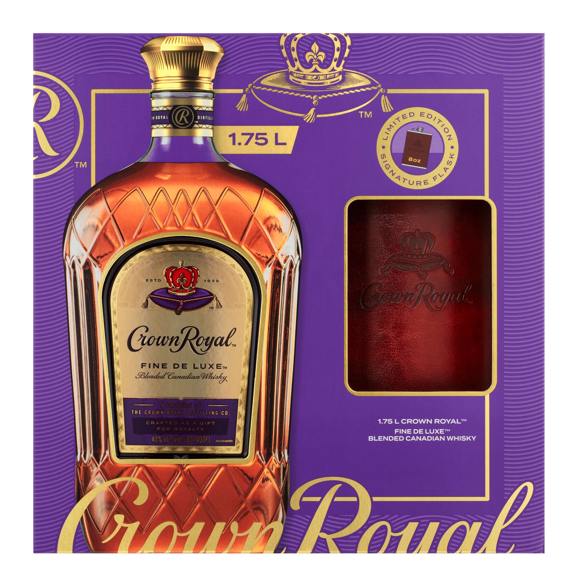 slide 1 of 4, Crown Royal Gift 1.75l, 1.75 liter