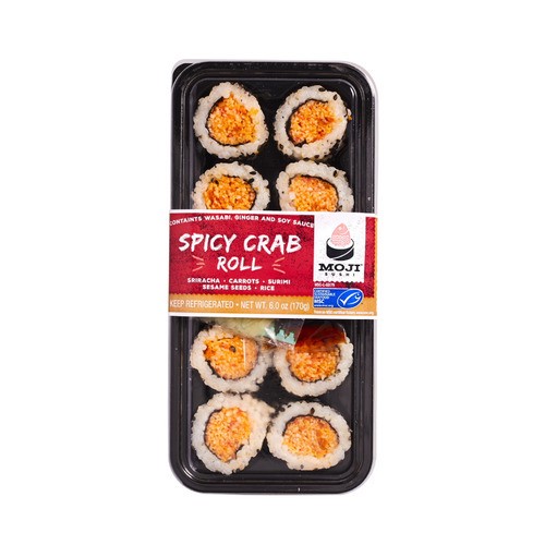 slide 1 of 1, spicy crab sushi roll, 6 oz