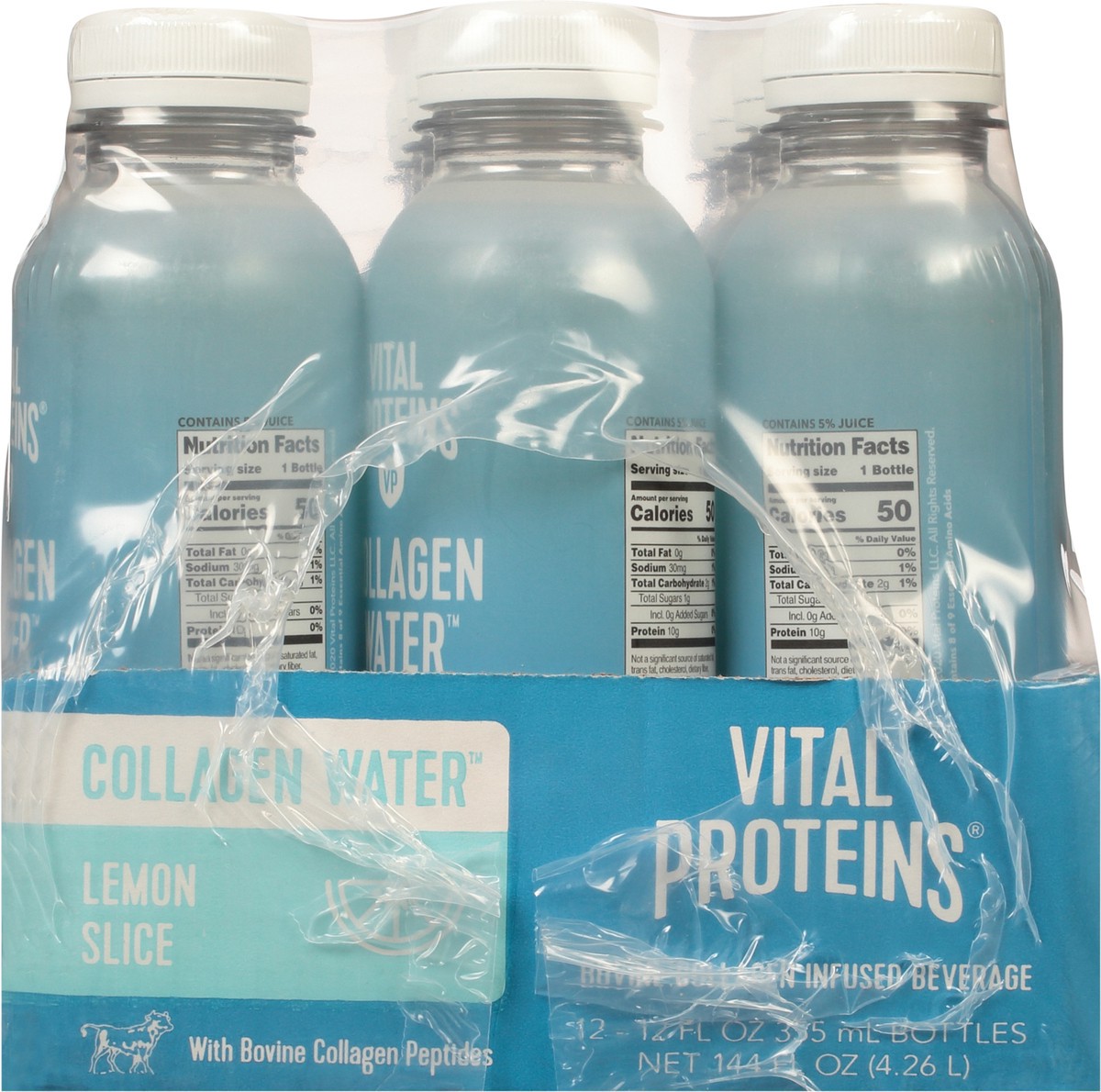 slide 3 of 14, Vital Proteins Lemon Slice Collagen Water 12 - 12 fl oz Bottles, 12 ct