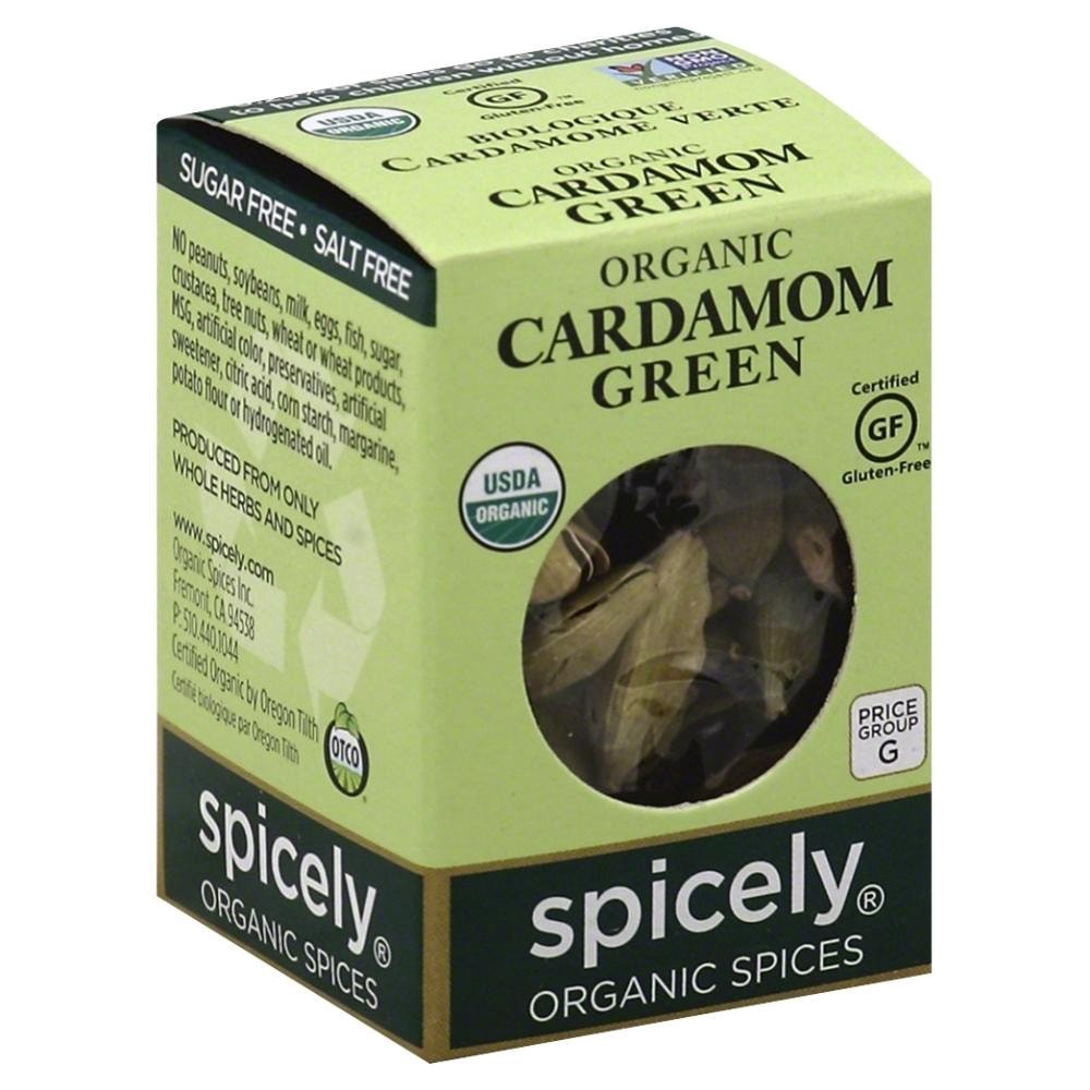 slide 1 of 4, Spicely Organic Spices Cardamom Pods Green, 0.2 oz