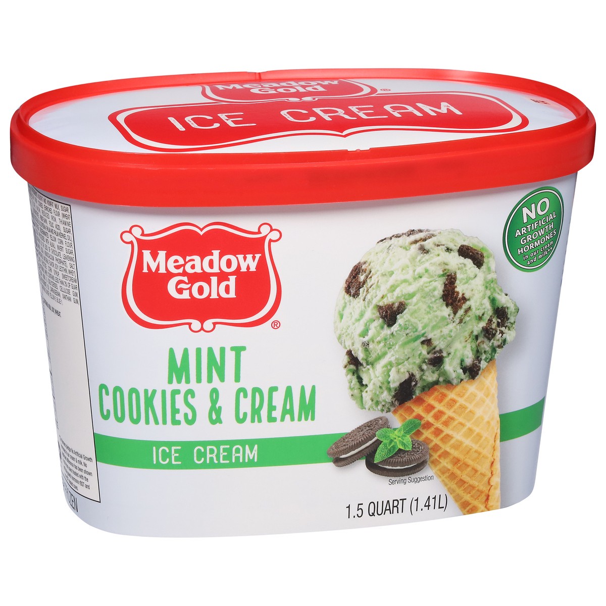 slide 5 of 9, Meadow Gold Mint Cookies & Cream Ice Cream 1.5 qt, 1.5 qt