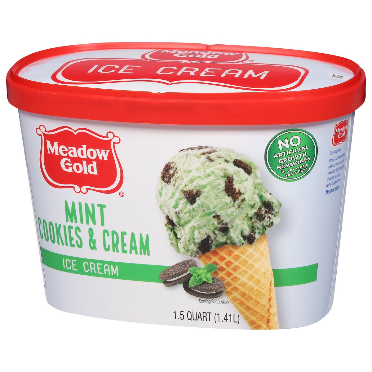 slide 8 of 9, Meadow Gold Mint Cookies & Cream Ice Cream 1.5 qt, 1.5 qt