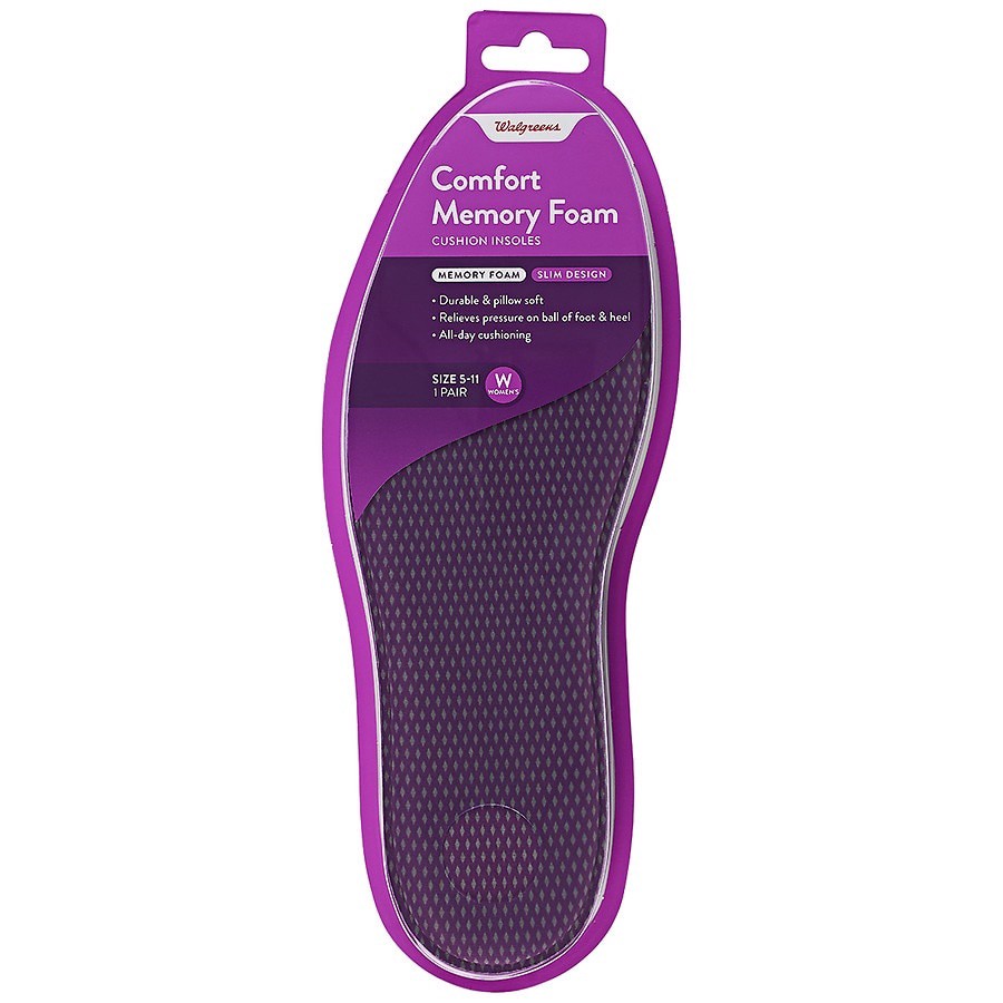 slide 1 of 1, Walgreens Women's Memory Foam Plus Insoles Pair, 5 ct