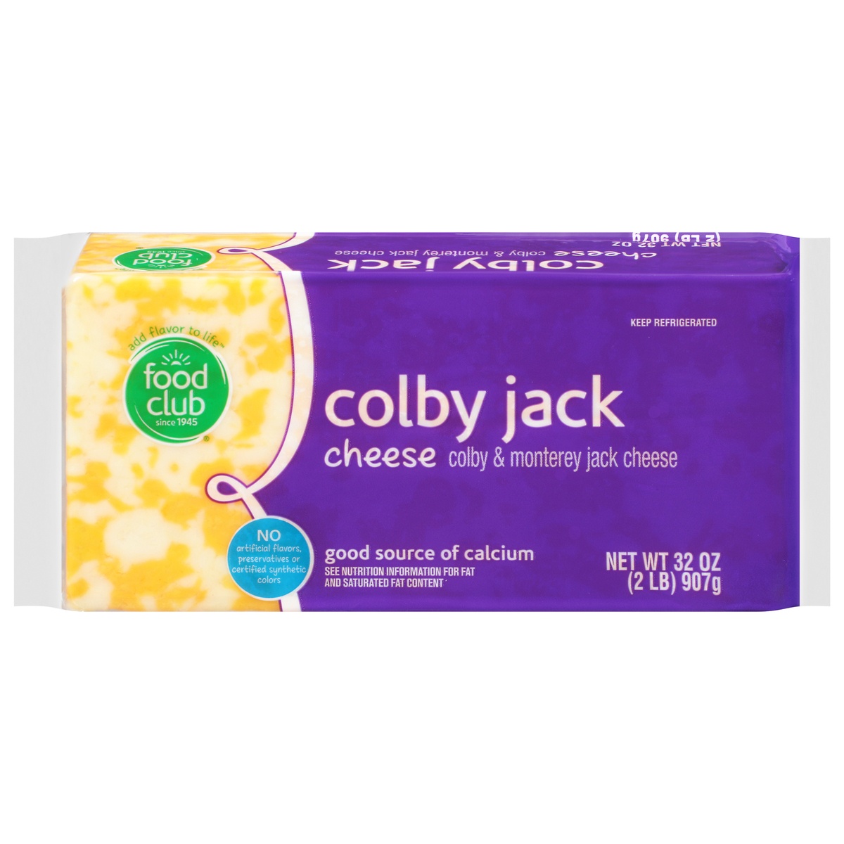 slide 1 of 6, Food Club Colby Jack Cheese 32 oz, 2 lb