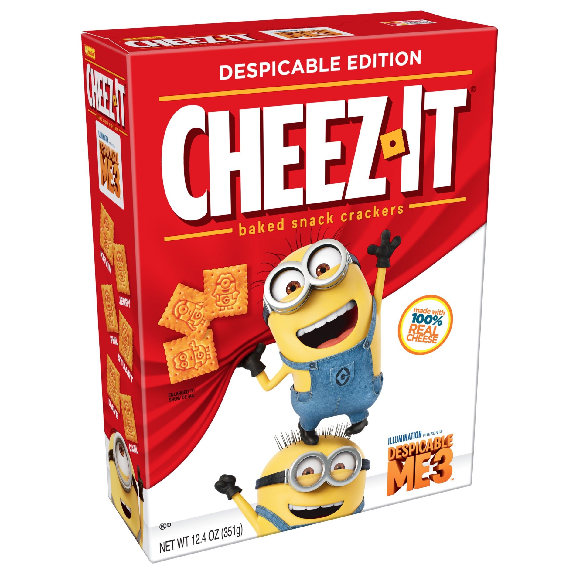 slide 1 of 1, Cheez-It Despicable Me 3 Baked Snack Crackers, 12.4 oz