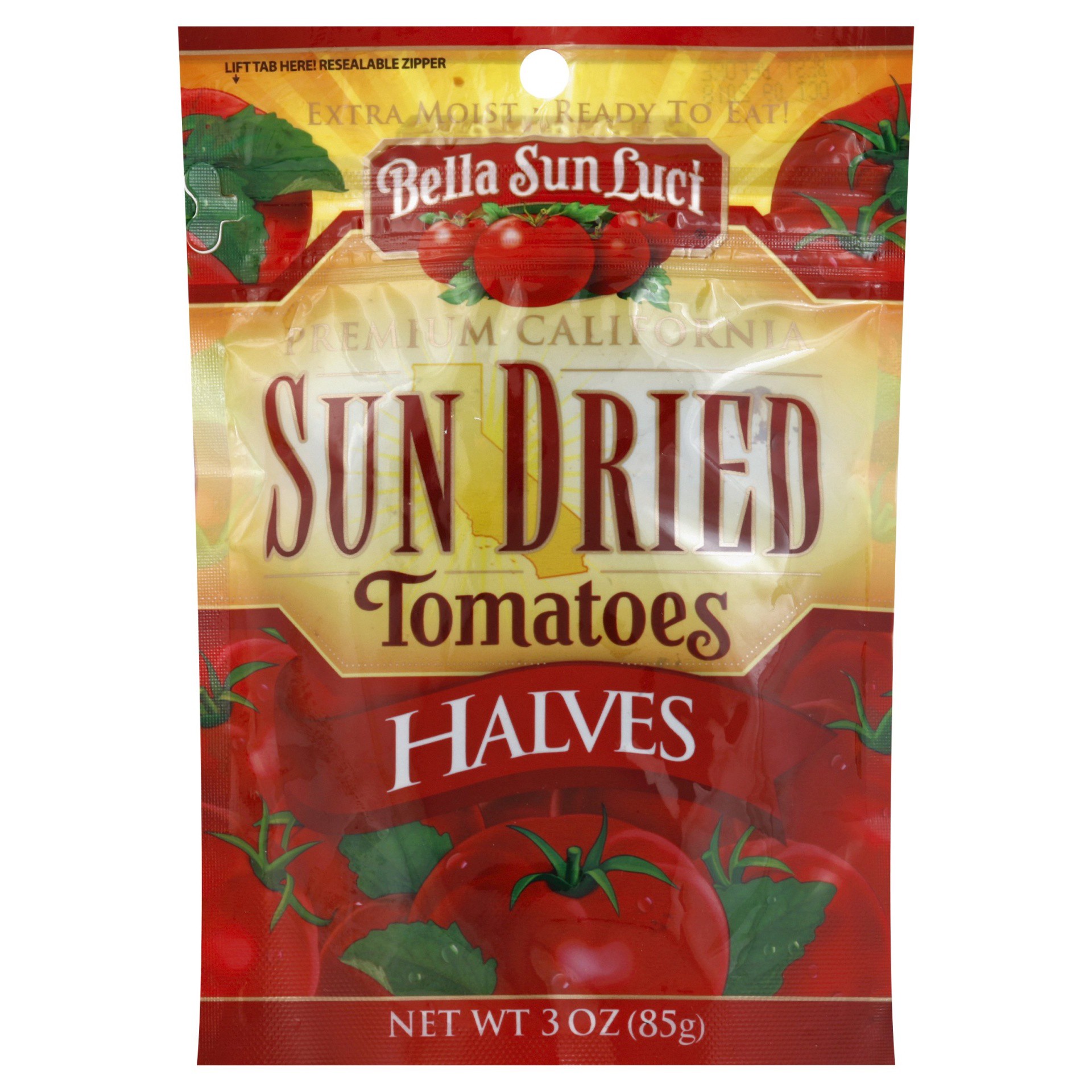 slide 1 of 1, Bella Sun Luci Sun Dried Tomato Halves Pouch, 3 oz