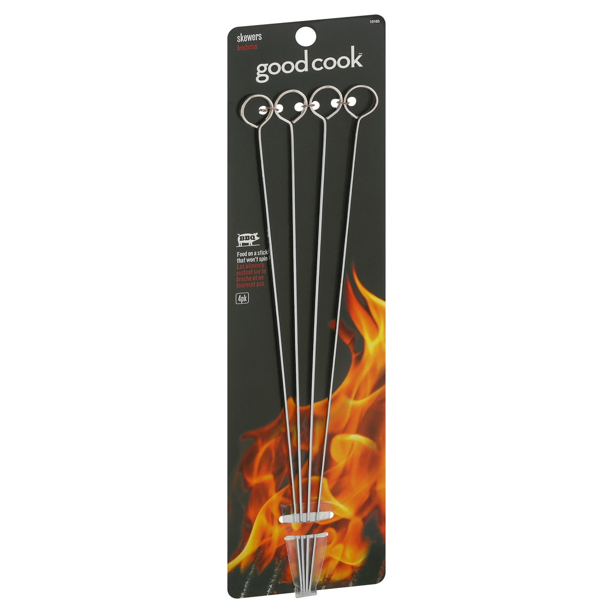 slide 8 of 9, Good Cook 12 Inch Flat Metal Skewers, 4 ct