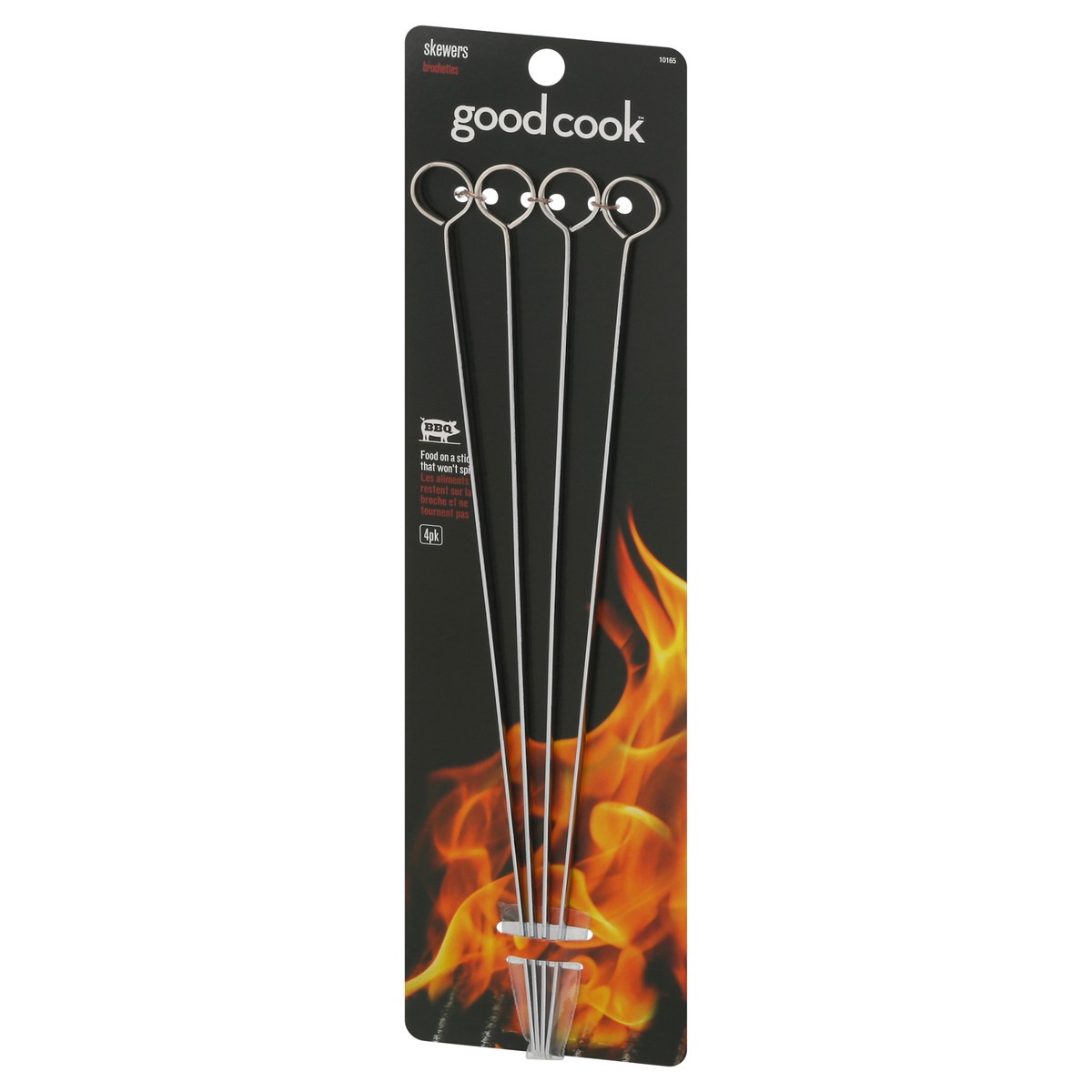 slide 6 of 9, Good Cook 12 Inch Flat Metal Skewers, 4 ct