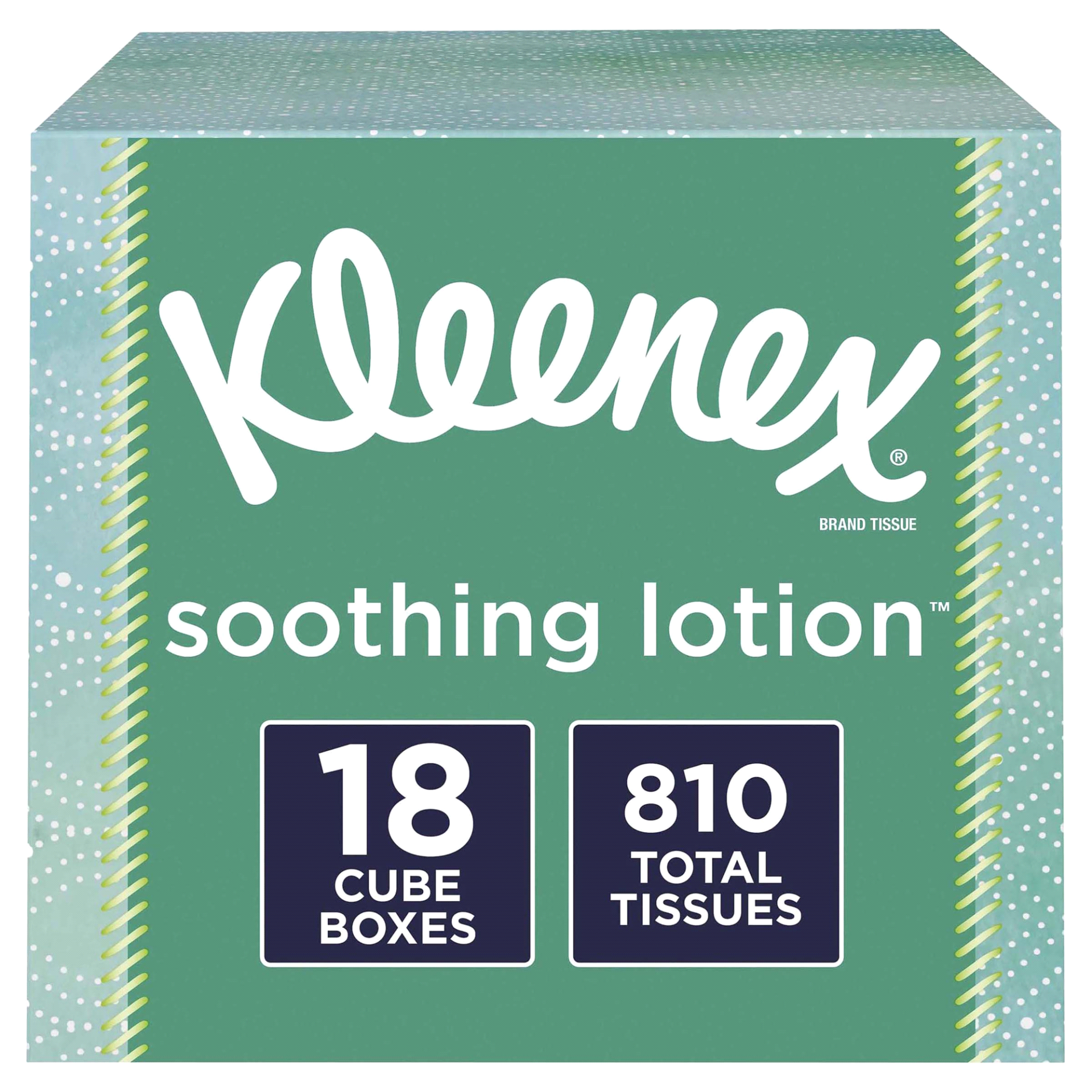 slide 1 of 2, Kleenex Facial Tissue Cube With Lotion White, 45 ct