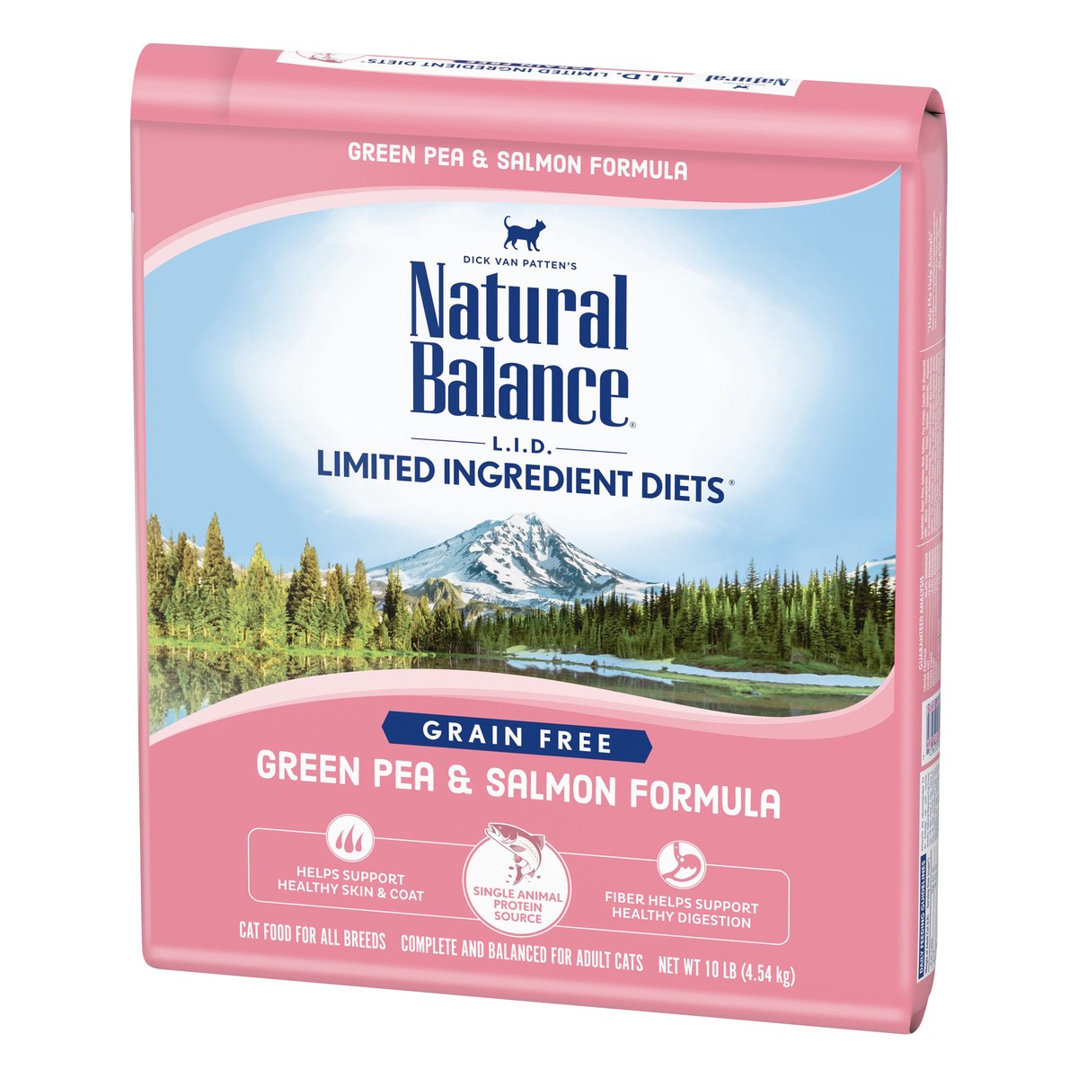 slide 4 of 8, Natural Balance Limited Ingredient Diets Green Pea & Salmon Formula Dry Cat Food, 10 Pounds, Grain Free, 10 lb