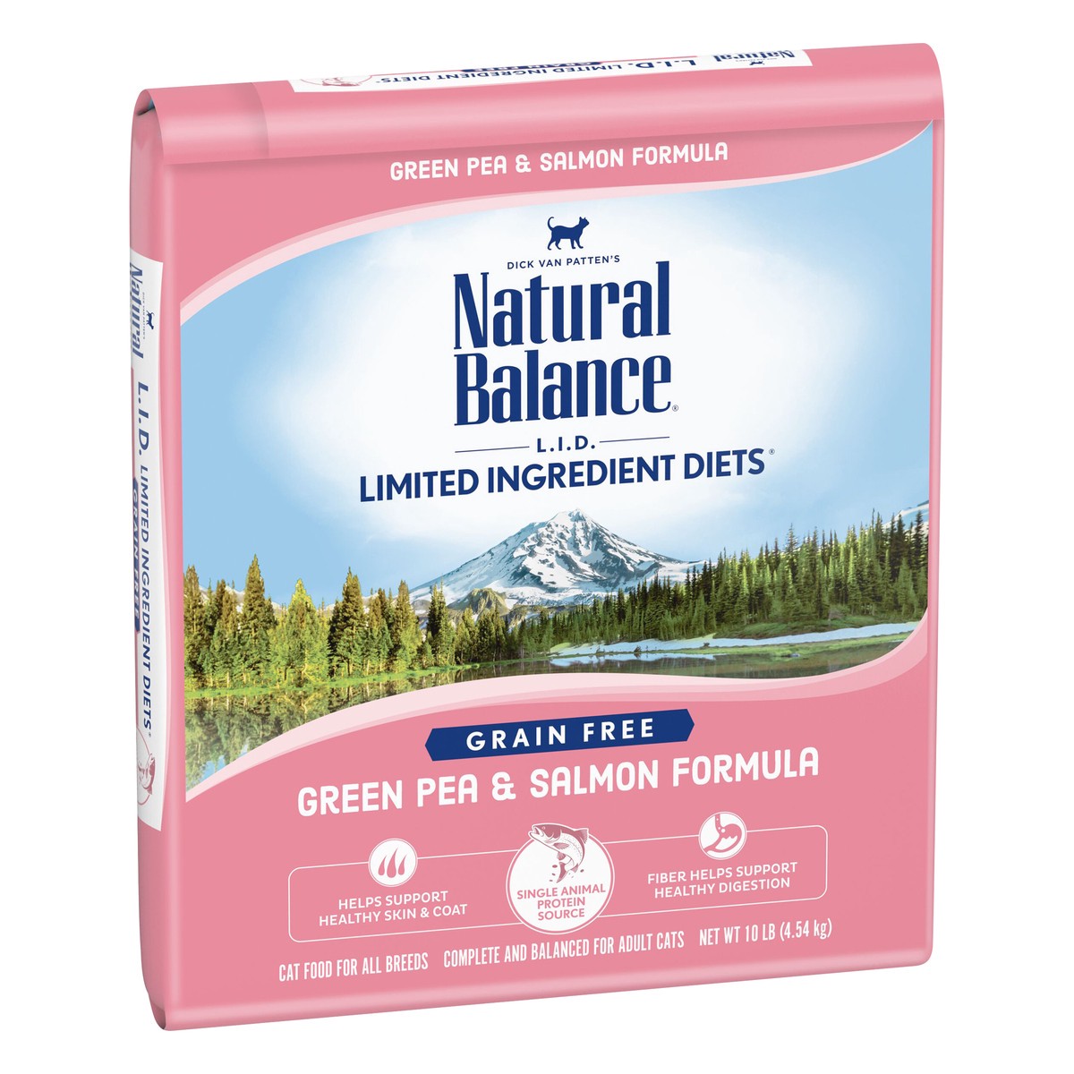 slide 8 of 8, Natural Balance Limited Ingredient Diets Green Pea & Salmon Formula Dry Cat Food, 10 Pounds, Grain Free, 10 lb