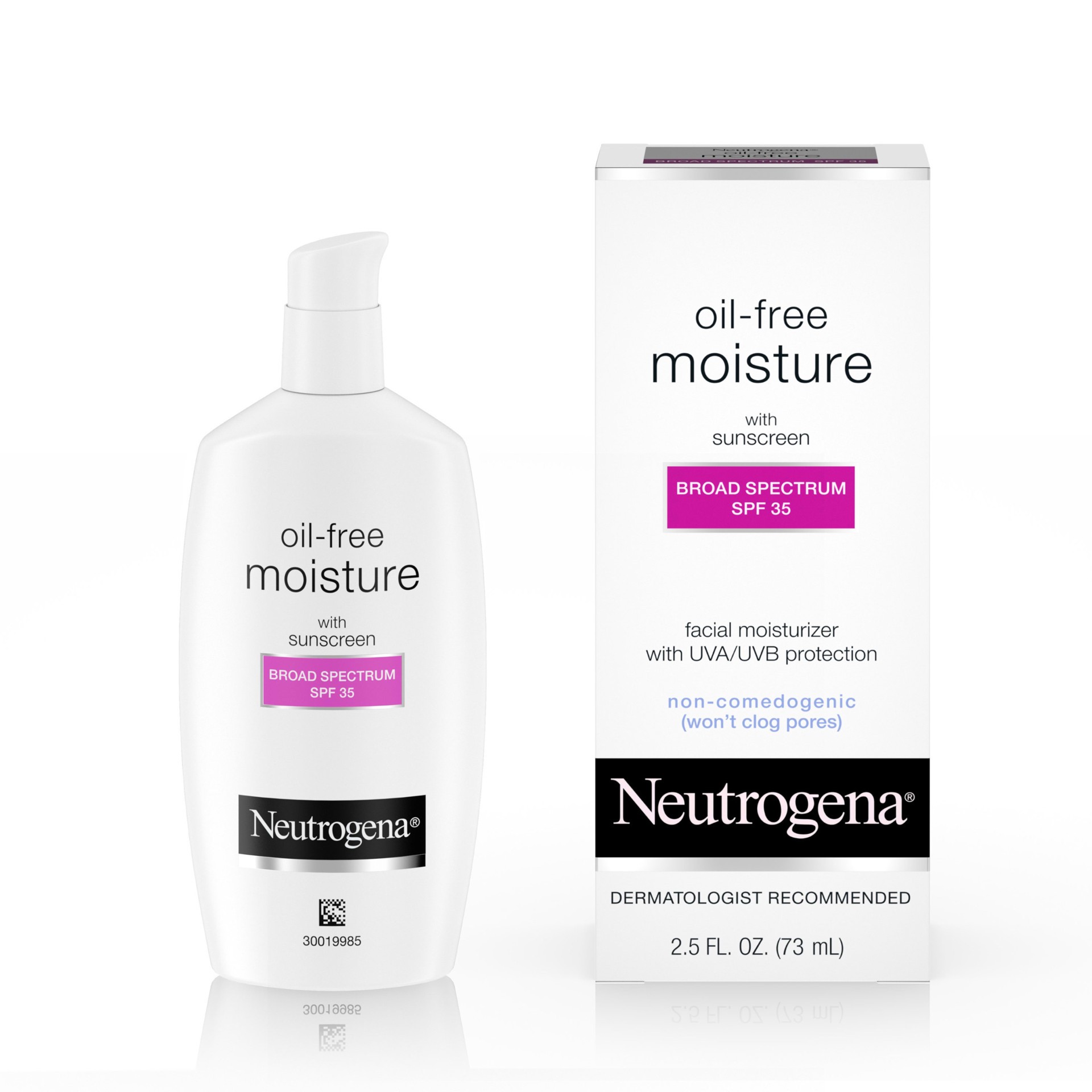 slide 5 of 5, Neutrogena Oil-Free Daily Long Lasting Facial Moisturizer & Neck Cream with SPF 35 Sunscreen & Glycerin, Non-Greasy, Oil-Free & Non-Comedogenic Face Moisturizer, 2.5 fl. oz, 2.50 fl oz