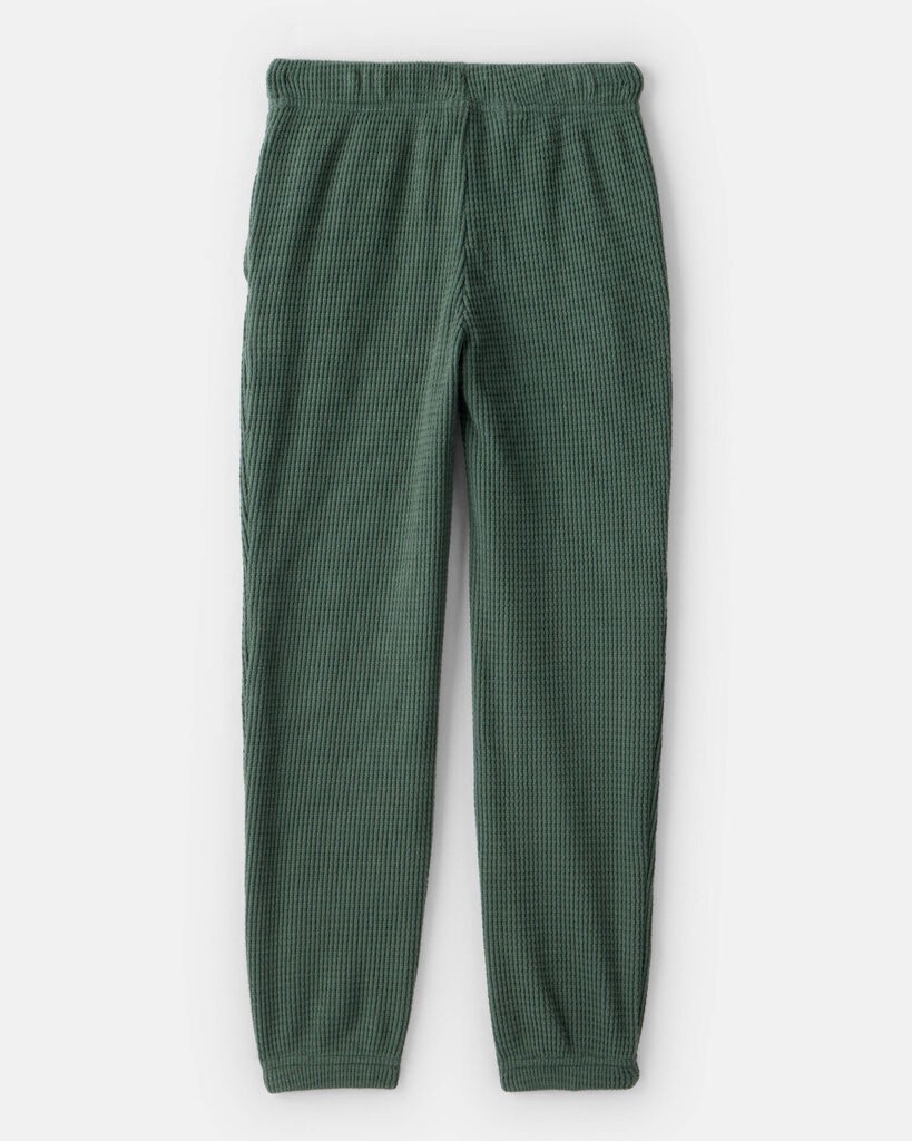 slide 3 of 3, Oshkosh Girls Waffle Knit Joggers - Green Green 5, 1 ct