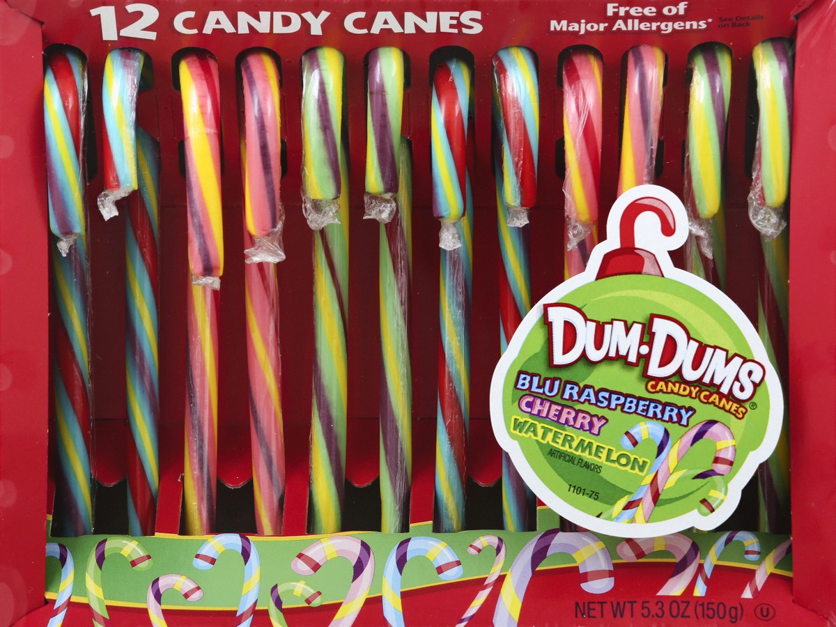 slide 9 of 13, Dum Dums Candy Canes - 12 ct, 6 oz