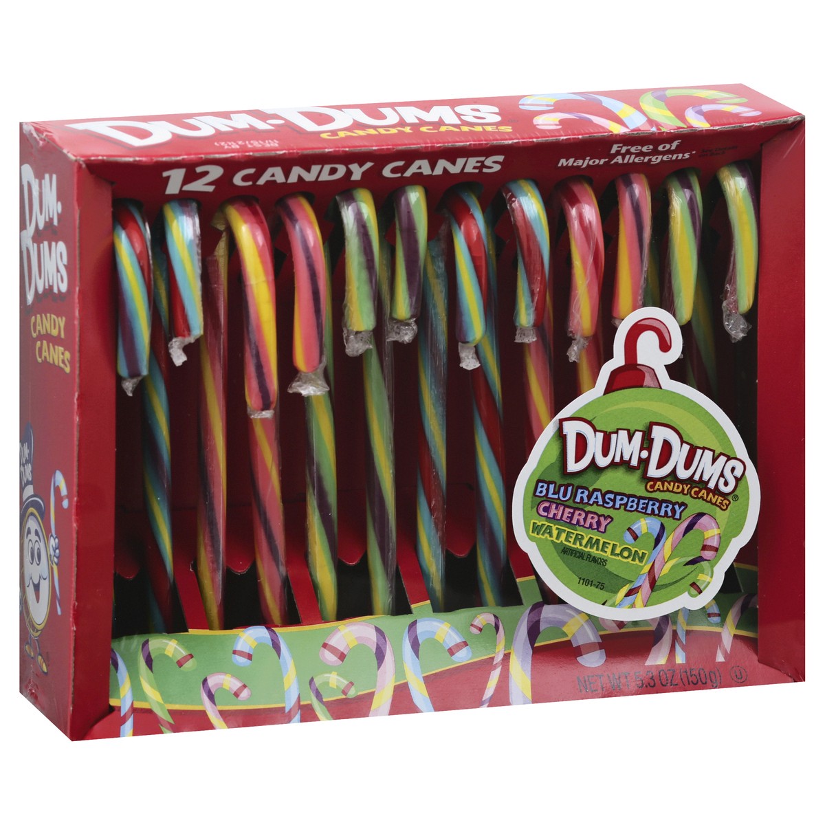 slide 11 of 13, Dum Dums Candy Canes - 12 ct, 6 oz