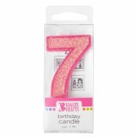 slide 1 of 1, Bakery Crafts Candle7Pink, 1 ct