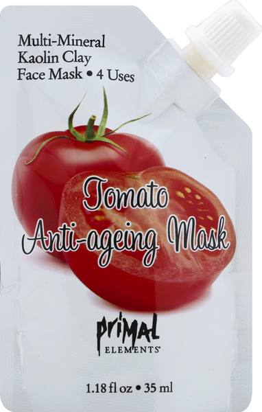 slide 1 of 3, Primal Elements Tomato Anti-ageing Face Mask, 1.18 oz