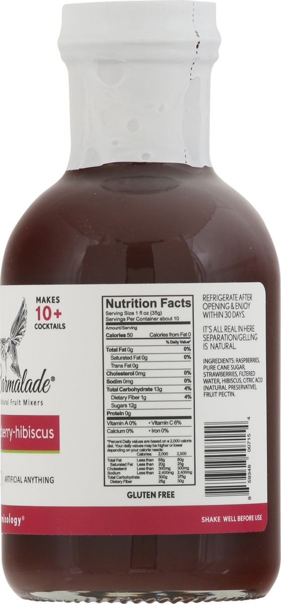 slide 8 of 9, Barmalade All Natural Raspberry-Hibiscus Fruit Mixers 10 fl oz, 10 fl oz