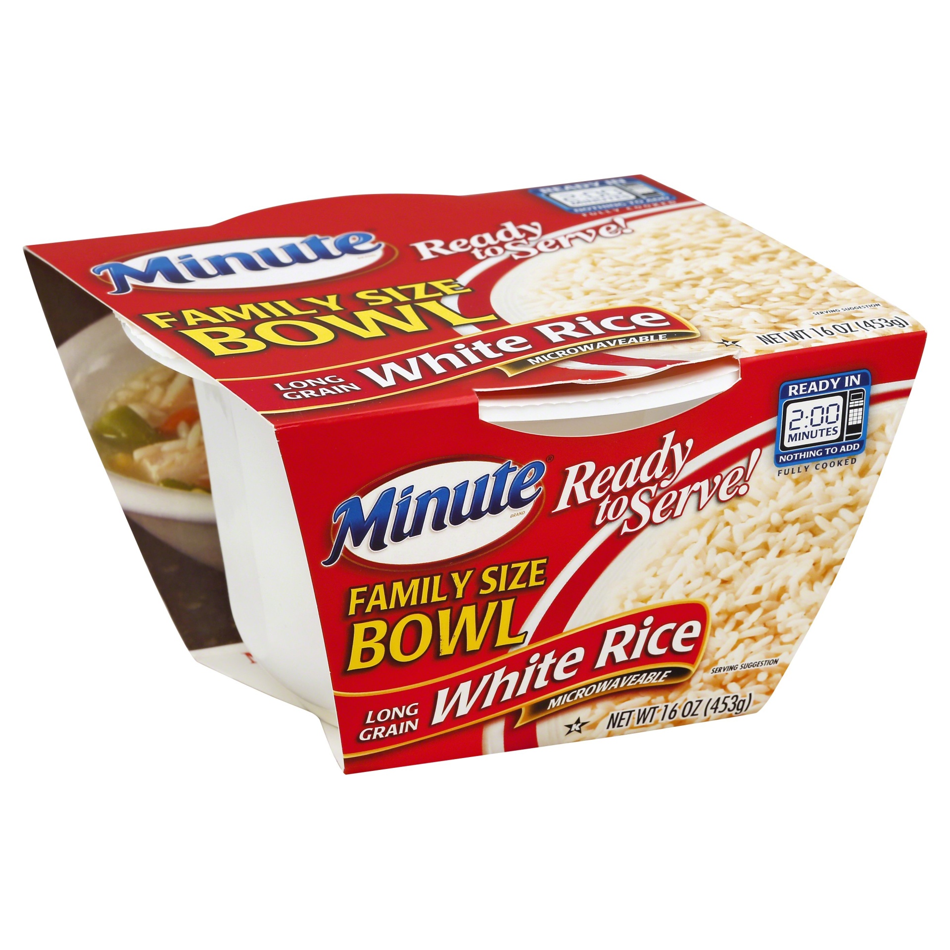 slide 1 of 8, Minute Ready To Serve White Family Bowl, 16 oz