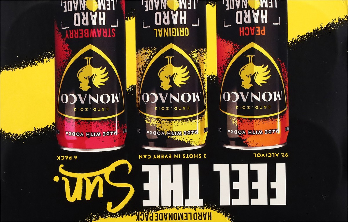 slide 8 of 12, Monaco Feel the Sun Hard Lemonade 6 - 12 oz Cans, 72 oz