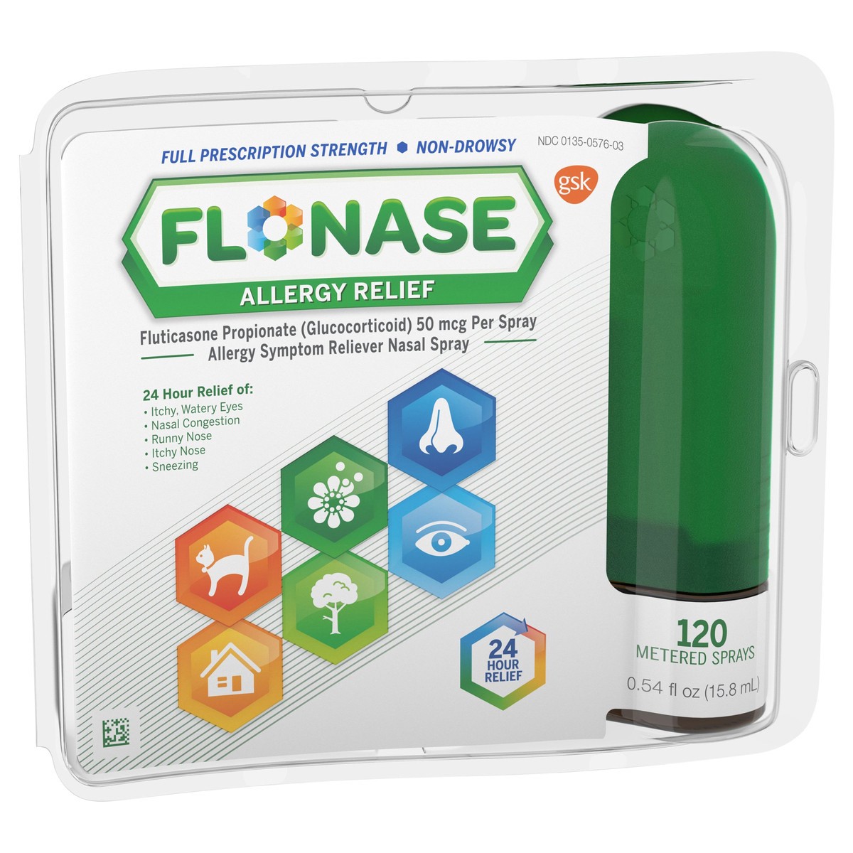 slide 7 of 10, Flonase Allergy Relf Spray, 0.54 fl oz