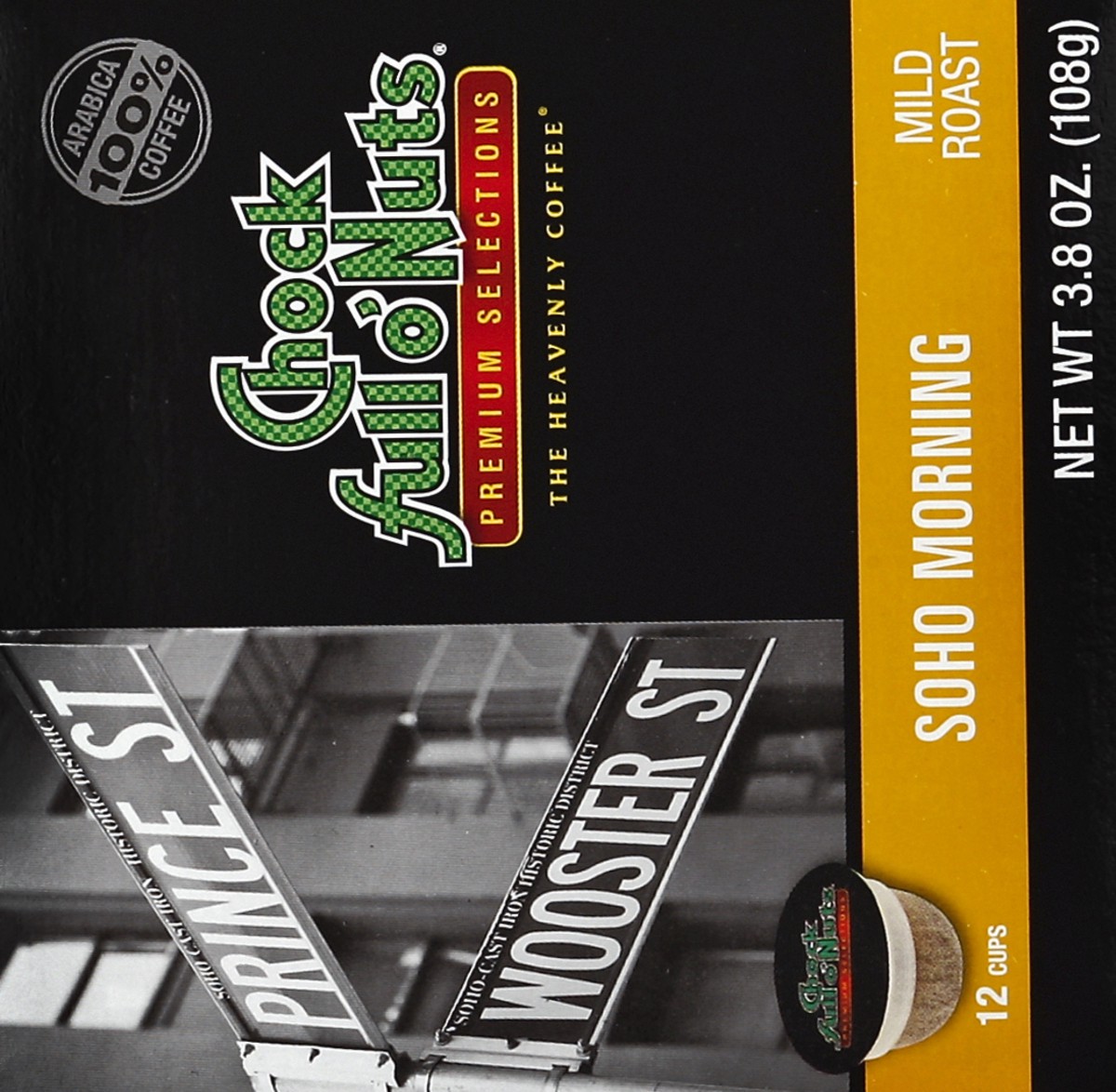 slide 4 of 4, Chock Full O' Nuts Soho Morning Mild Roast Coffee Single Serve Pods - 3.8 oz, 3.8 oz