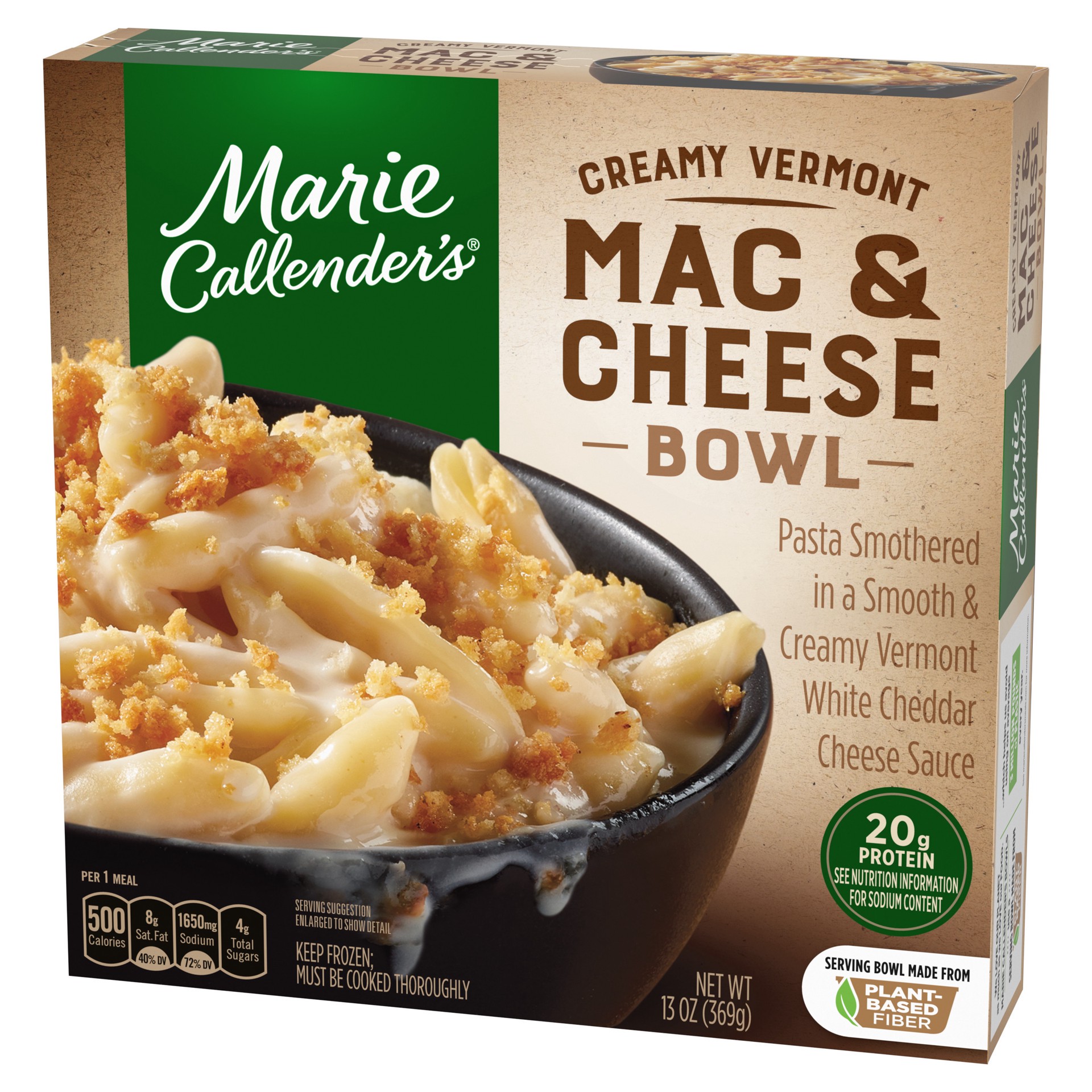 slide 3 of 5, Marie Callender's Creamy Vermont Mac and Cheese Bowl, Frozen Meal, 13 OZ Bowl, 13 oz