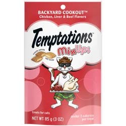 Temptations MixUps Backyard Cookout Chicken, Liver & Beef Flavors Treats for Cats 3 oz