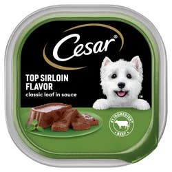Cesar Top Sirloin Flavor Classic Loaf in Sauce Canine Cuisine 3.5 oz. Tray