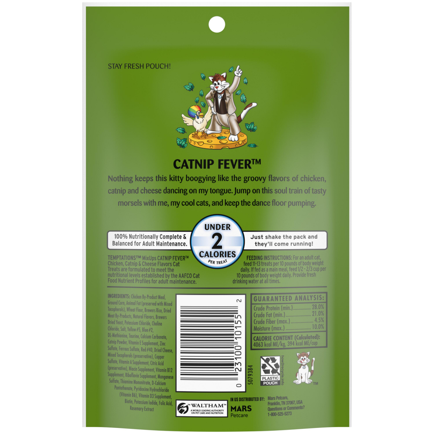 slide 6 of 8, Temptations MixUps Catnip Fever Cat Treats 3 oz. Pouch, 3 oz