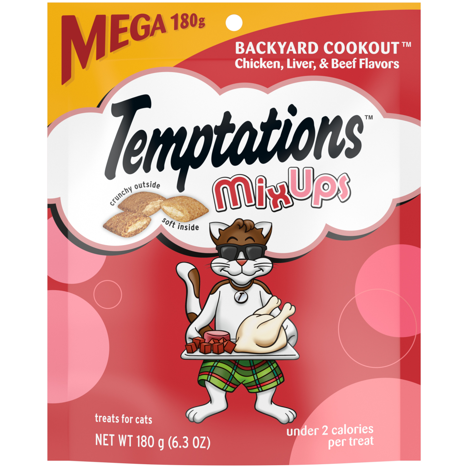 slide 1 of 5, Temptations Whiskas® Temptations® MixUps Backyard Cookout™ Cat Treats 6.3 oz. Bag, 6.3 oz