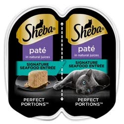 Sheba Pate in Natural Juices Premium Signature Seafood Entree Cat Food 2 - 37.5 g Packs