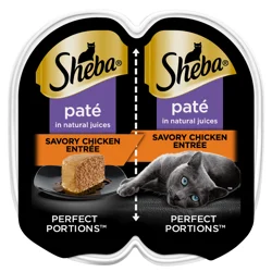 Sheba Pate Perfect Portions Savory Chicken Entree Cat Food 2 - 1.32 oz Trays