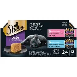 Sheba Salmon Whitefish Tuna Wet Cat Food - 12-2.64 Oz