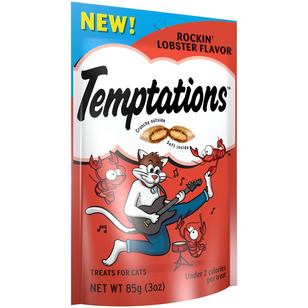 slide 2 of 4, Temptations Rockin' Lobster Cat Treats 3 oz, 3 oz